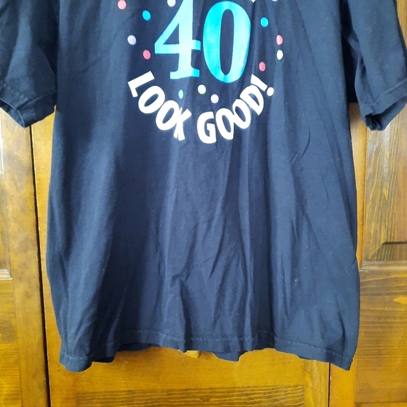 Humorous 40th birthday gag gift black graphic t-shirt unisex size XL - Picture 3 of 9